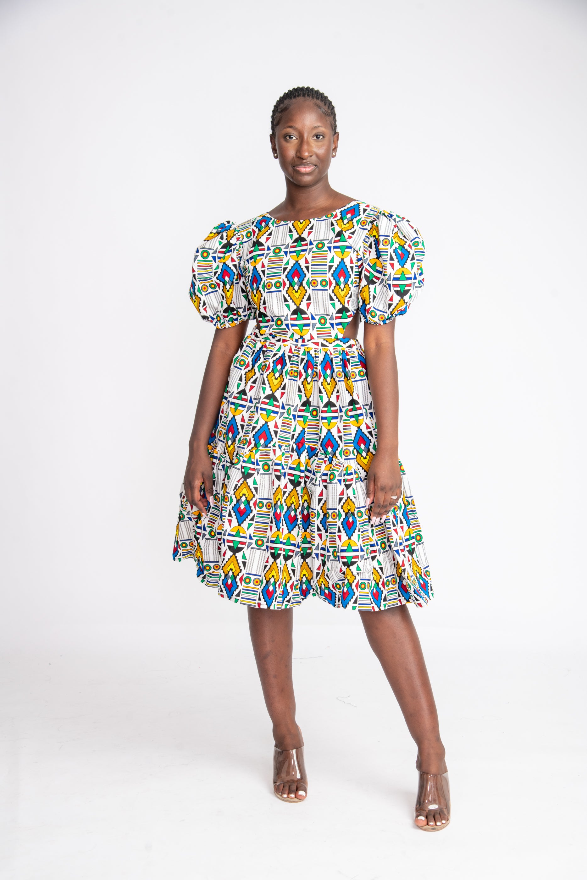 Chika Midi African Print Dress