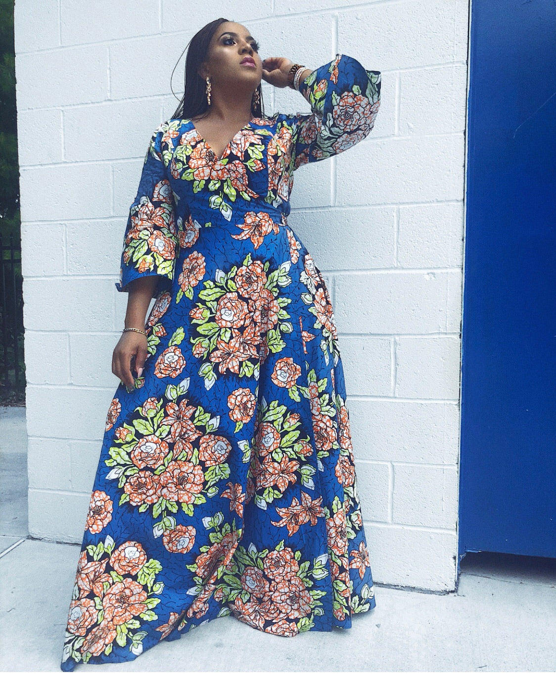 Afua African Print Ankara Maxi wrap dress - Afrothrone
