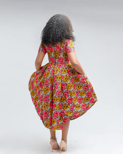 Loliwe African print midi dress