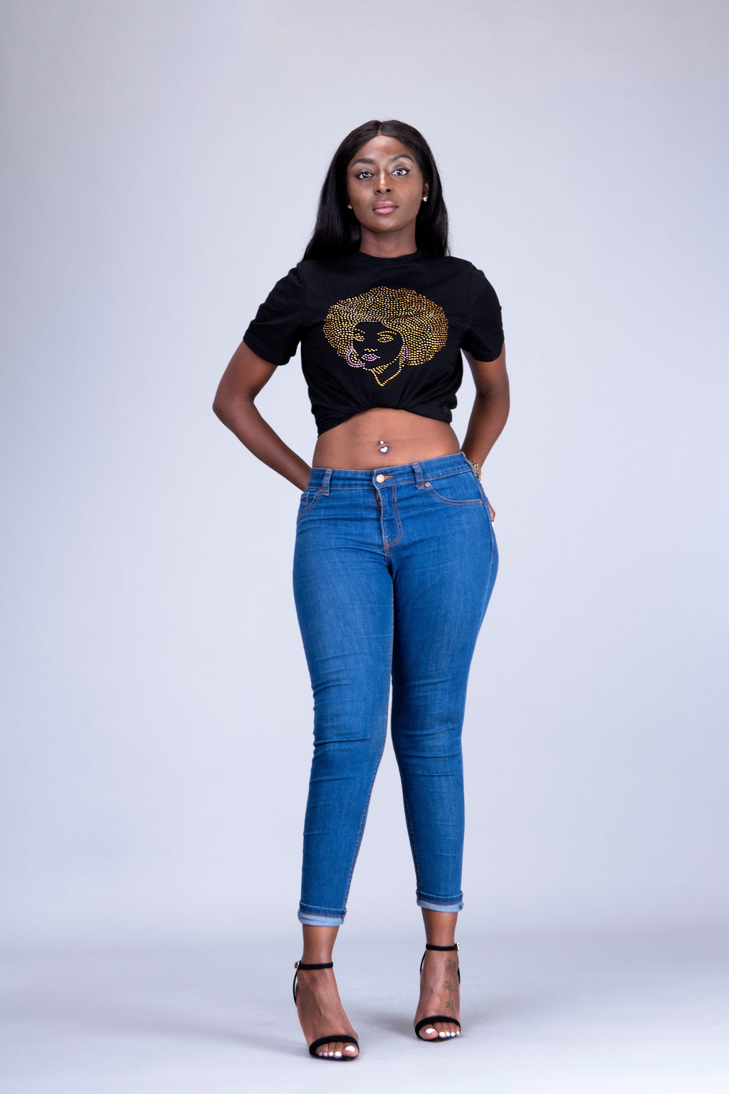 Afro girl African T-shirt - Afrothrone
