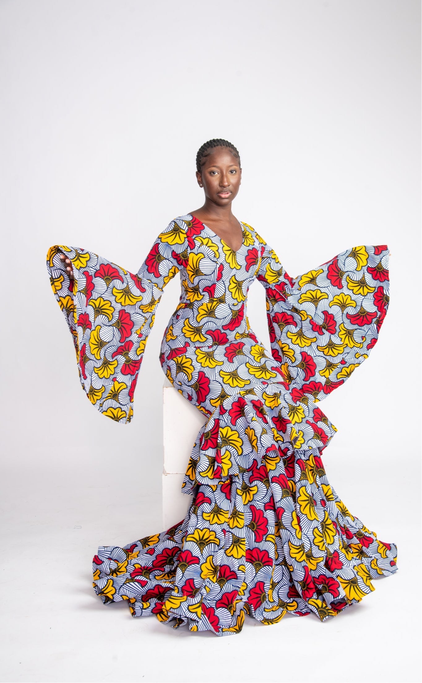Arike African Print Mermaid Dress