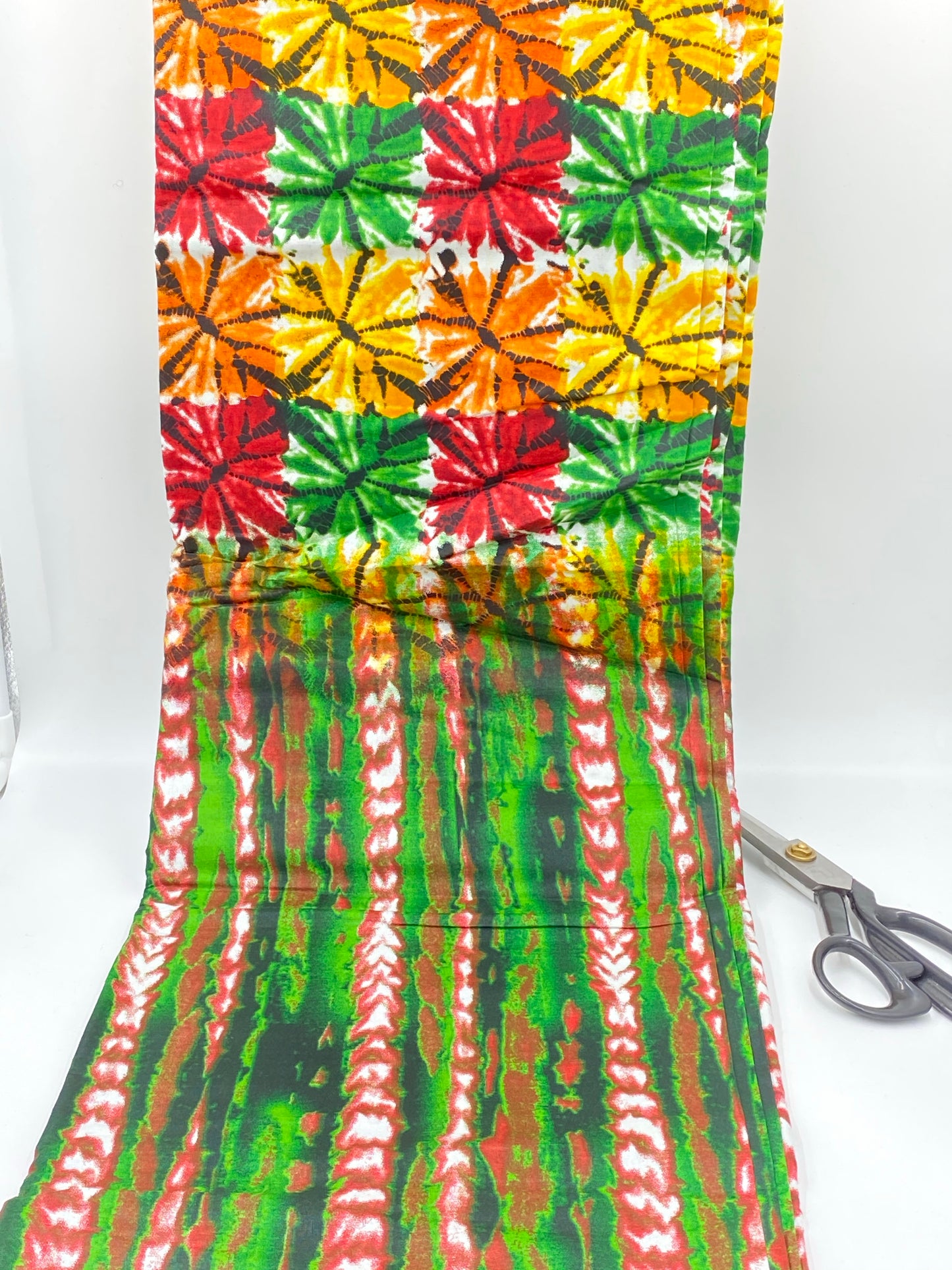 African fabric 100% cotton, African print Tye dye fabric 6 yards
