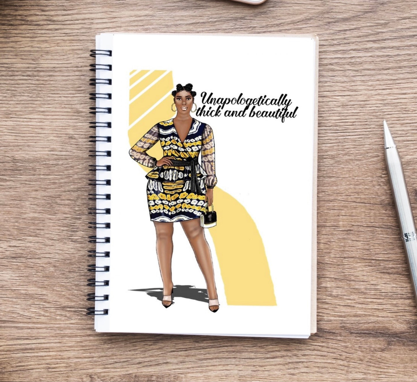 Unapologetically thick and beautiful inspirational wire notebook/journal