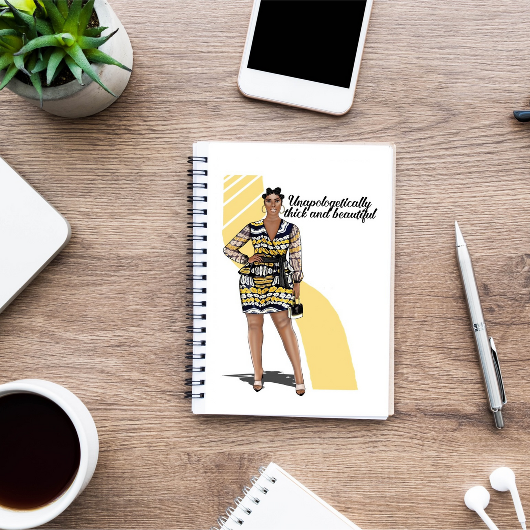 Unapologetically thick and beautiful inspirational wire notebook/journal