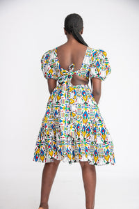 Chika Midi African Print Dress