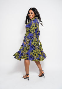 Remi Midi African Print Dress