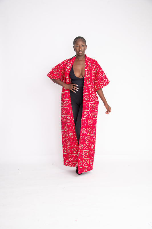 Nachi African Print Kimono