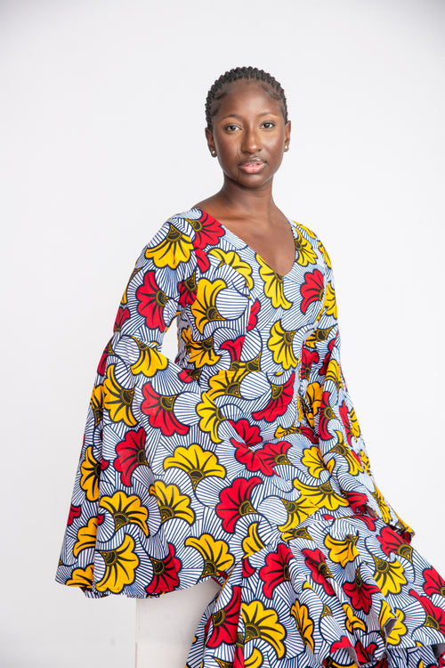 Arike African Print Mermaid Dress