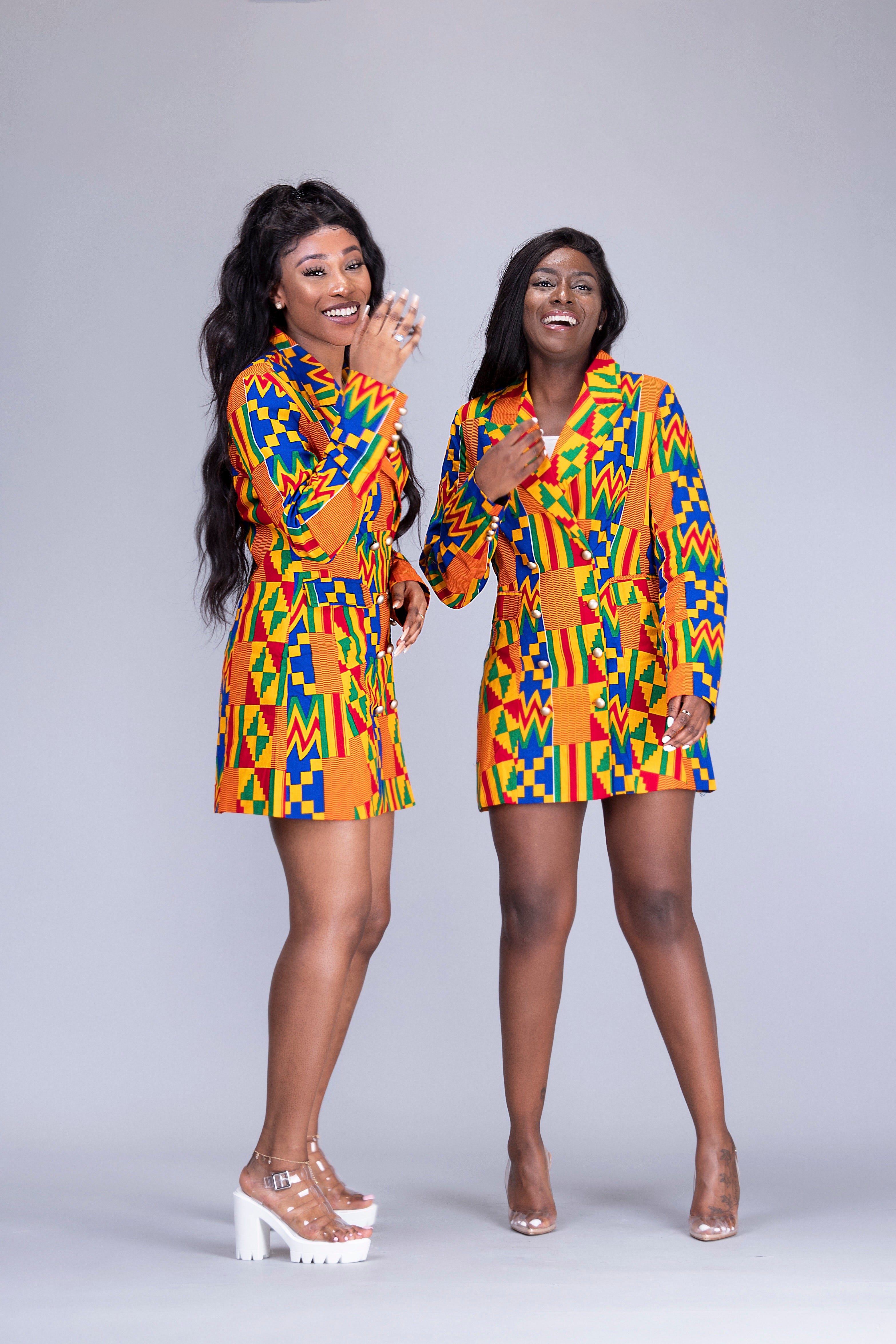 Efya African Print kente 2 piece suit / blazer dress - Afrothrone