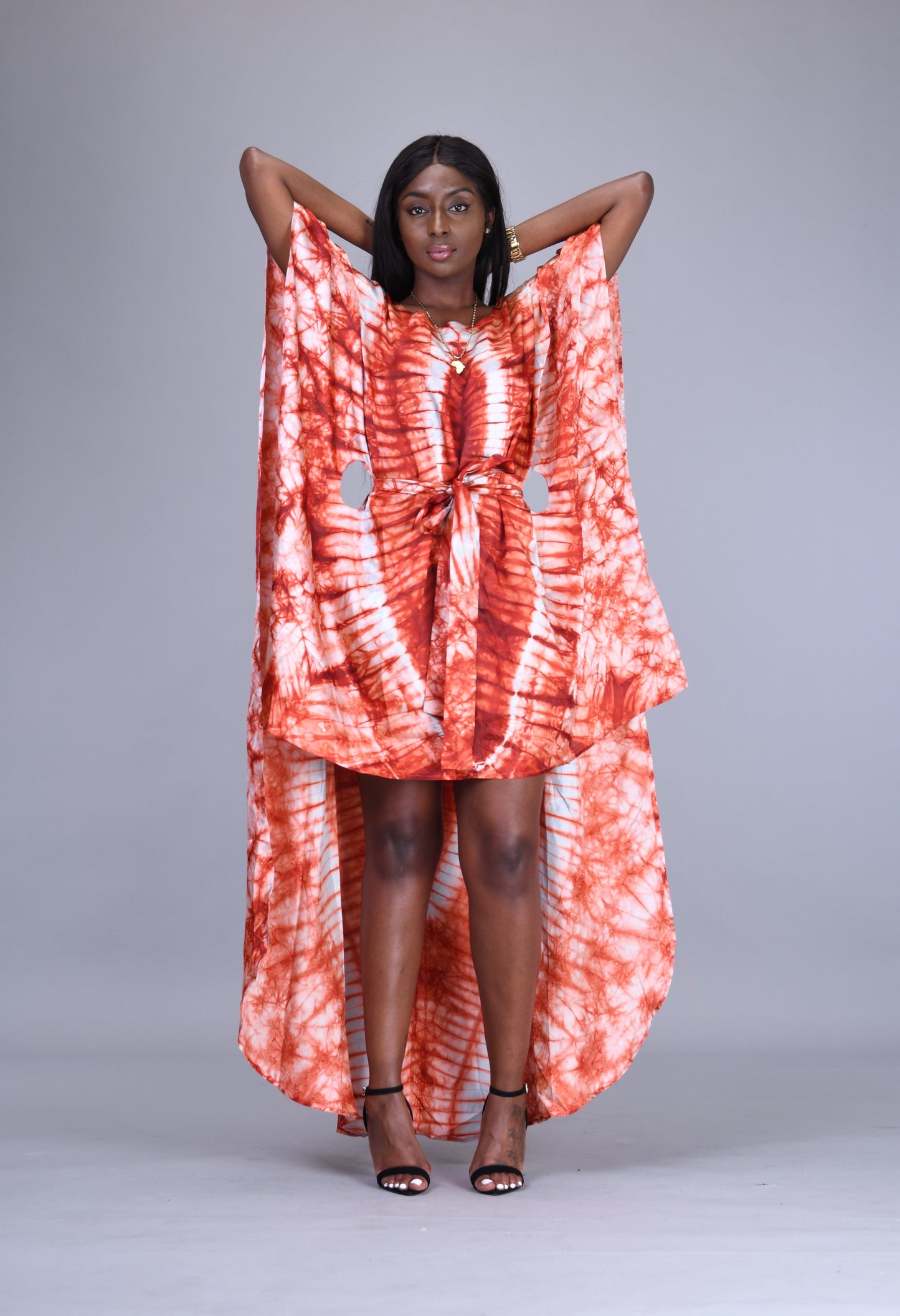 Bahati African tie dye kaftan dress - Afrothrone