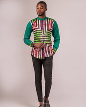 Load image into Gallery viewer, Ade African tie dye men shirt - Afrothrone