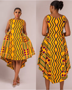 NEW IN Rutendo African print kente dress - Afrothrone
