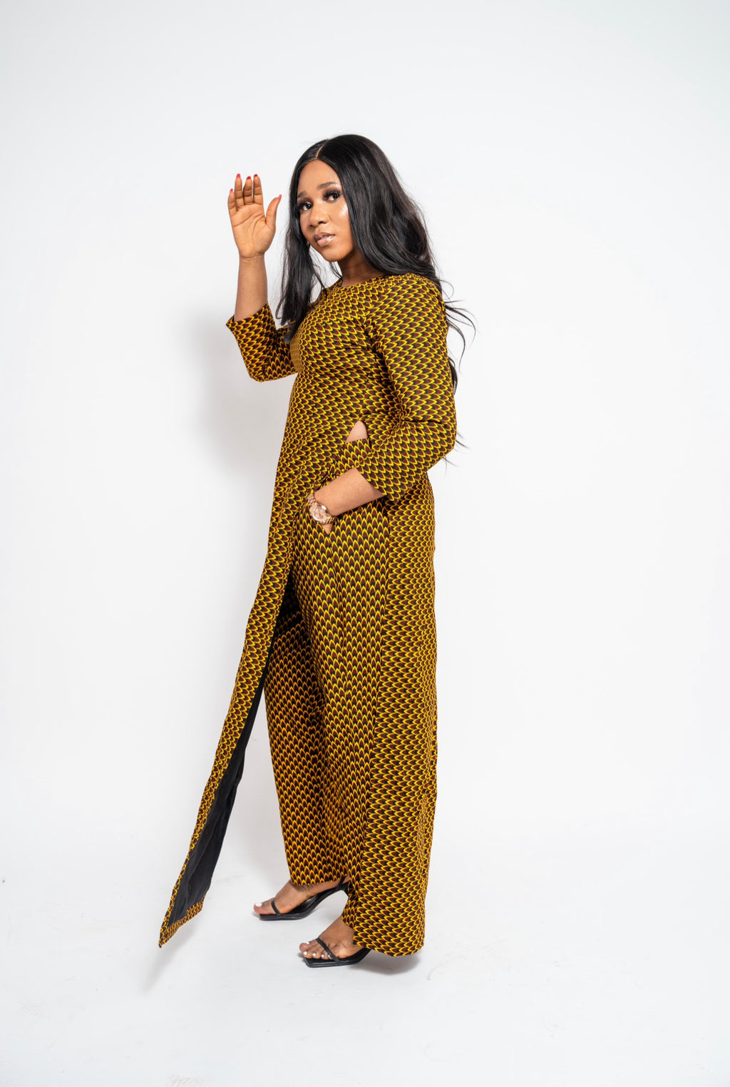 Miriam African 2 piece trouser and top matching set
