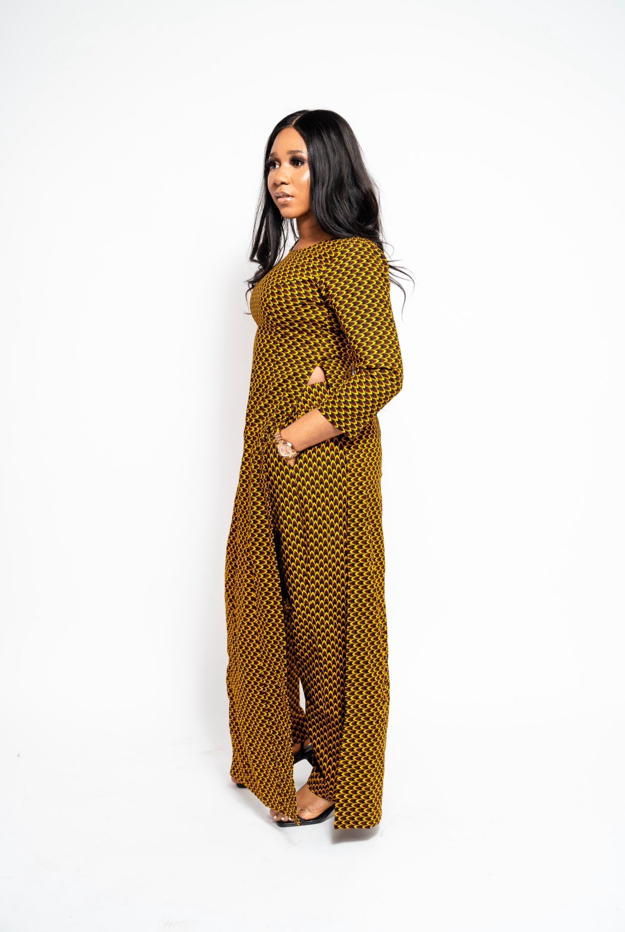 Miriam African 2 piece trouser and top matching set