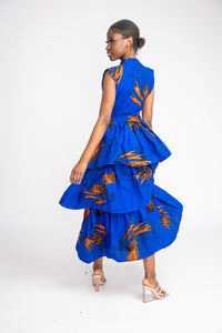 Oma African Print Midi Dress