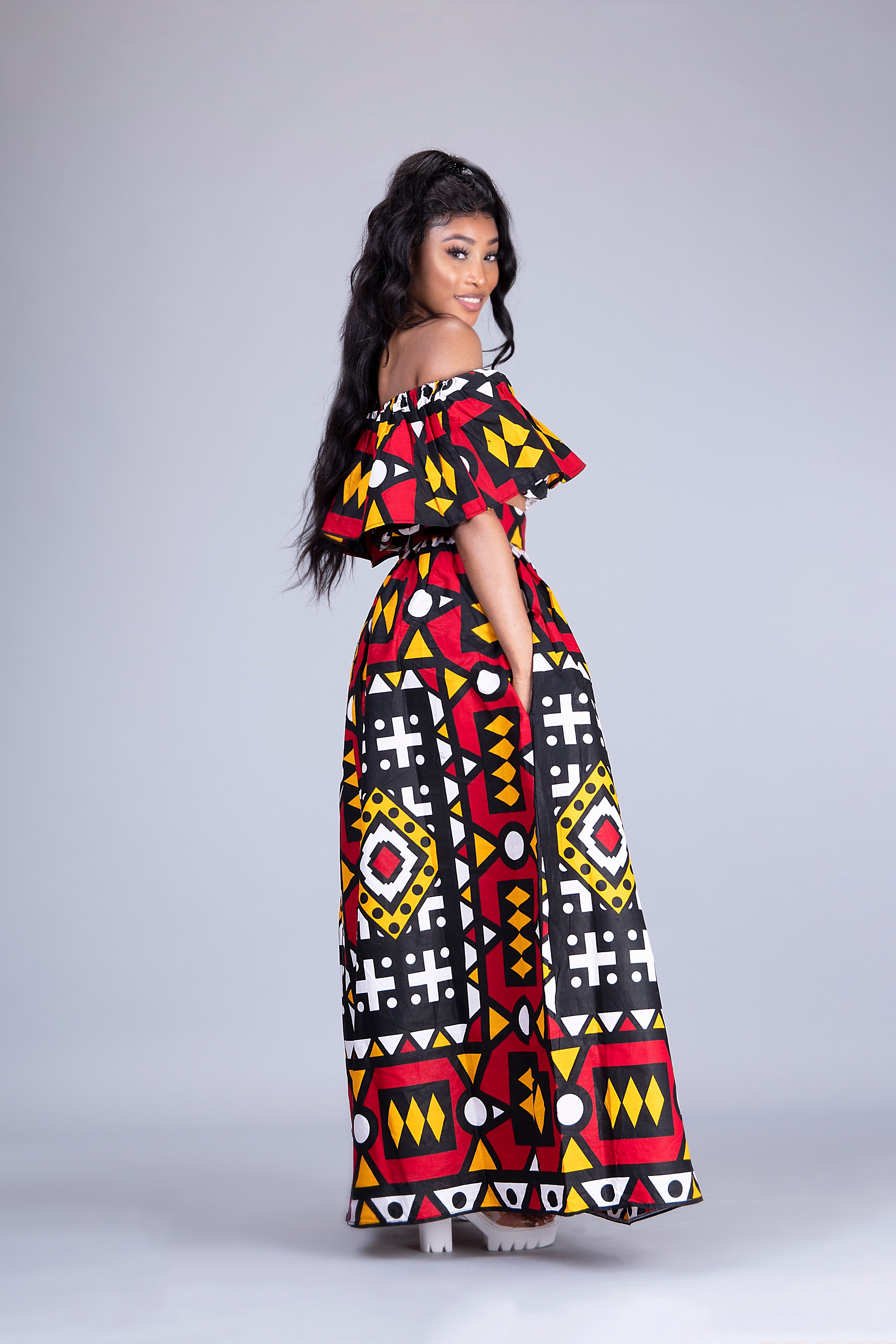 Printed hotsell maxi top