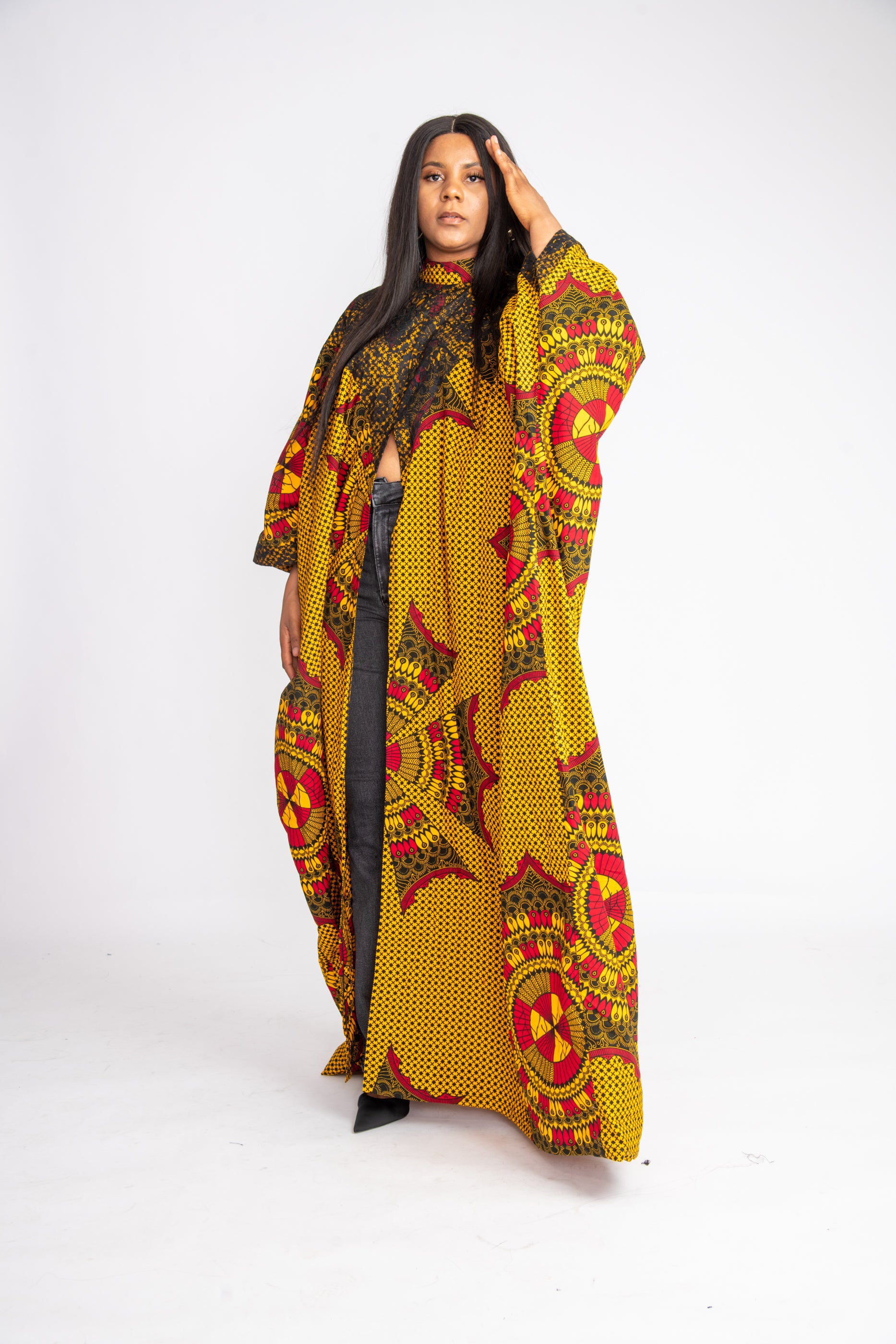 African print kaftan hot sale dress