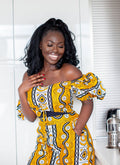 African print Gemiah drawstring top