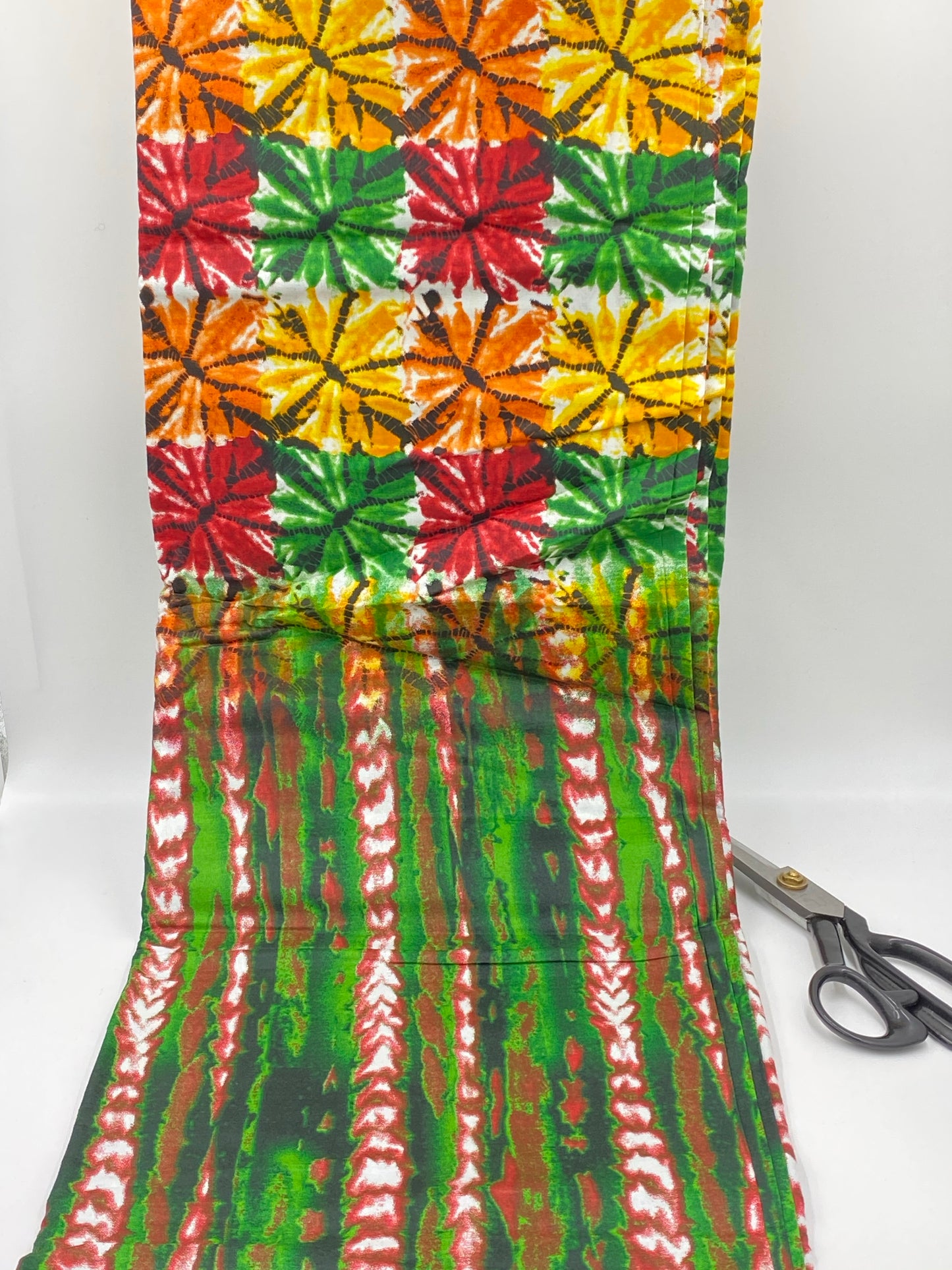 African fabric 100% cotton, African print Tye dye fabric 6 yards