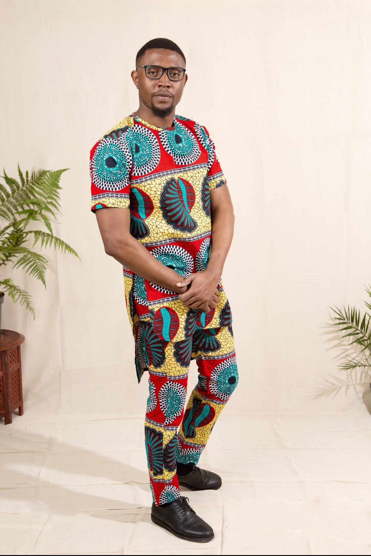 Kofi Men African Print 2 Piece Set