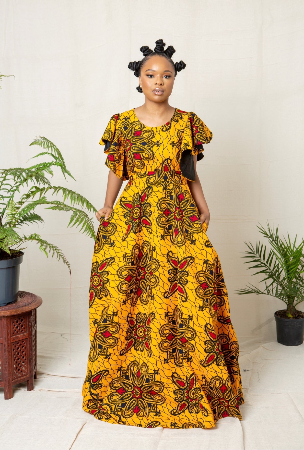 SUSU African Print Maxi Dress