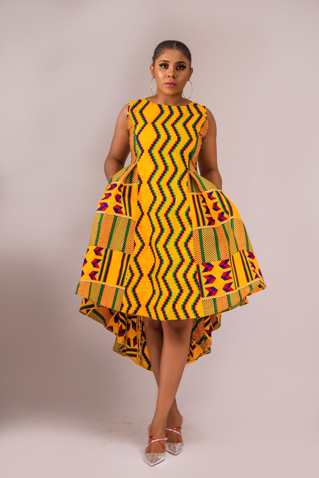 NEW IN Rutendo African print kente dress - Afrothrone