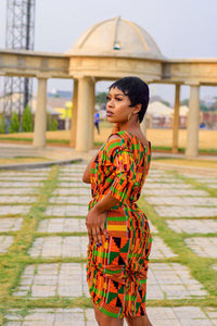NEW IN Kwanza African print drawstring dress - Afrothrone