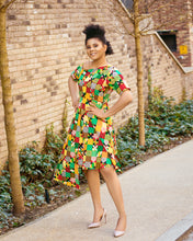 Load image into Gallery viewer, Mori African Print Asymmetrical Dress