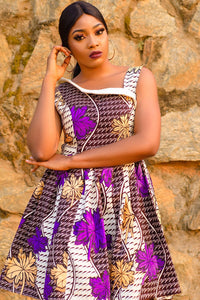 NEW IN Asabe African print skater dress - Afrothrone