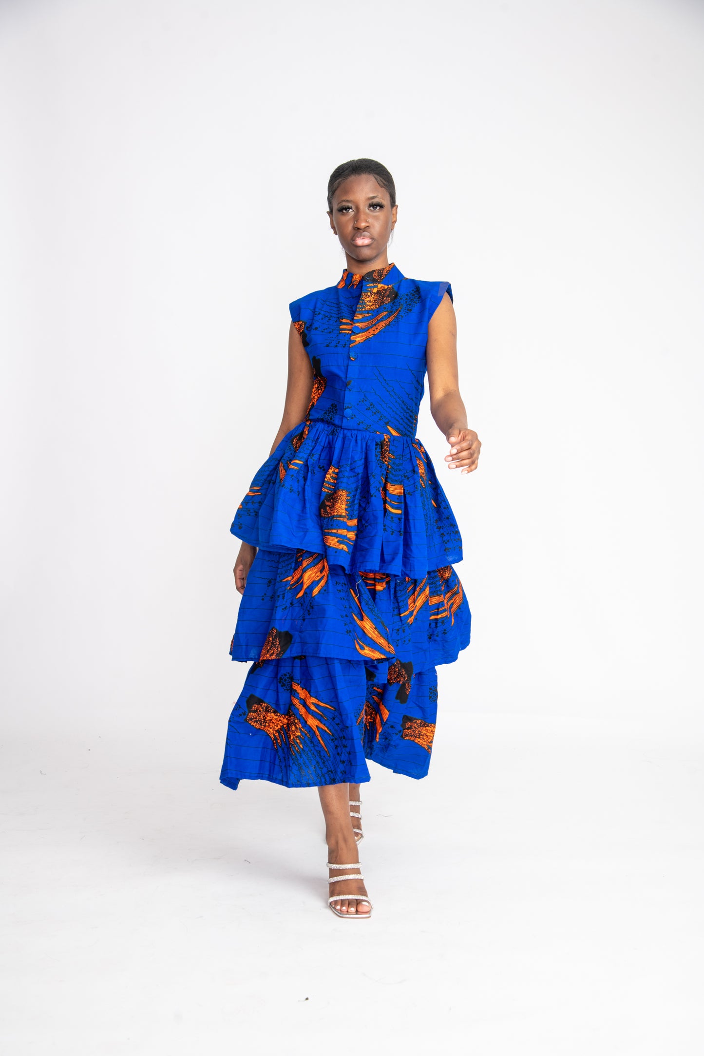 Oma African Print Midi Dress