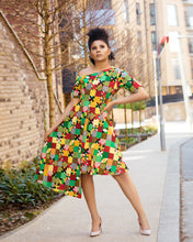 Load image into Gallery viewer, Mori African Print Asymmetrical Dress