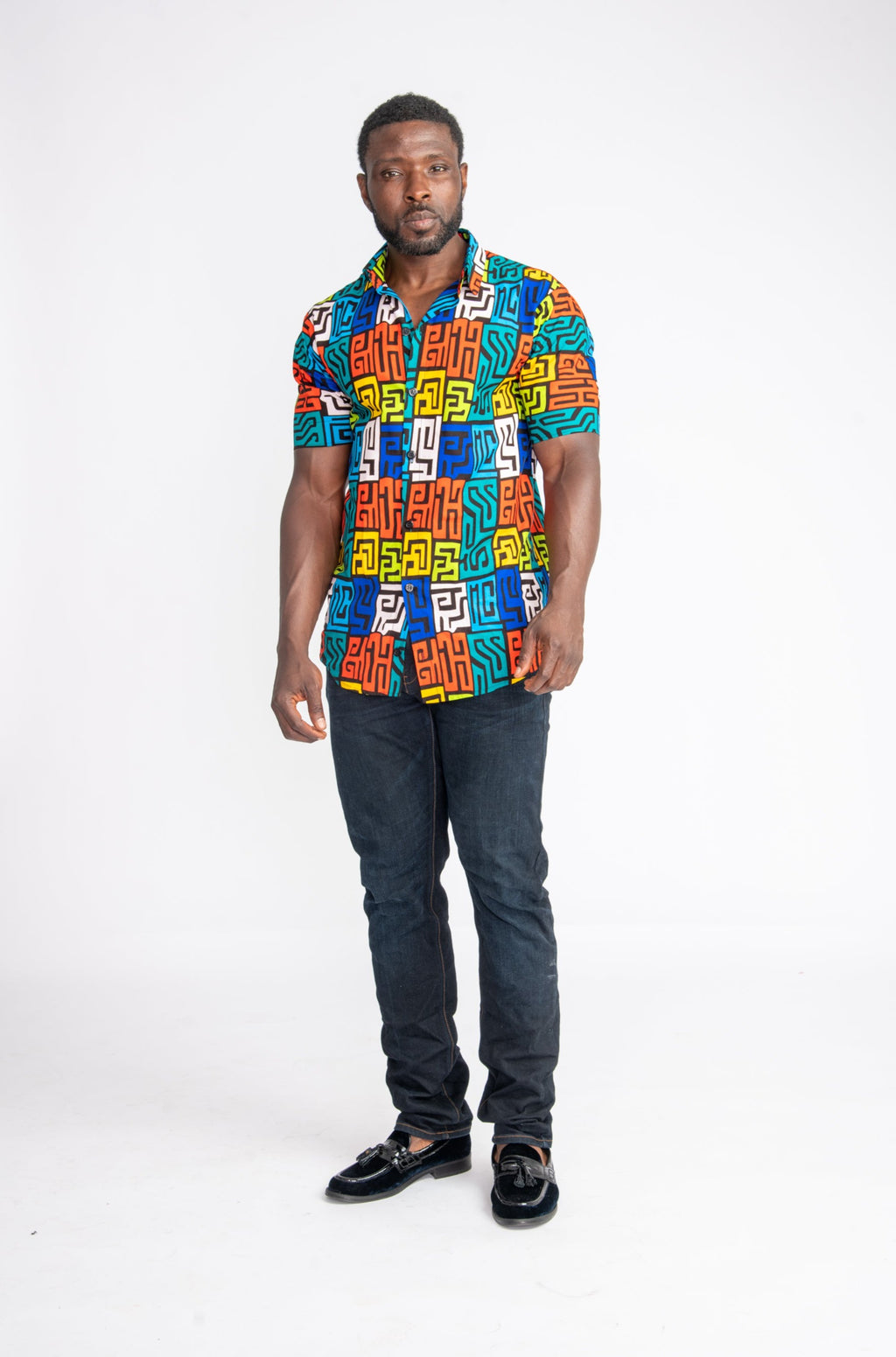 Yomi Men African Print Shirt