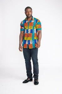 Yomi Men African Print Shirt