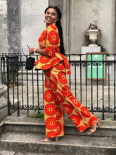 Load image into Gallery viewer, Afoma African print wax Ankara wide leg pants / trousers - Afrothrone