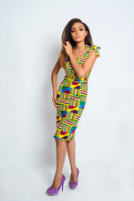 Load image into Gallery viewer, Lily African Print Kente dress - Afrothrone