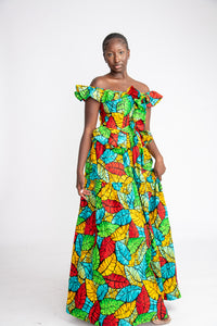 Nzube African Print Maxi Dress