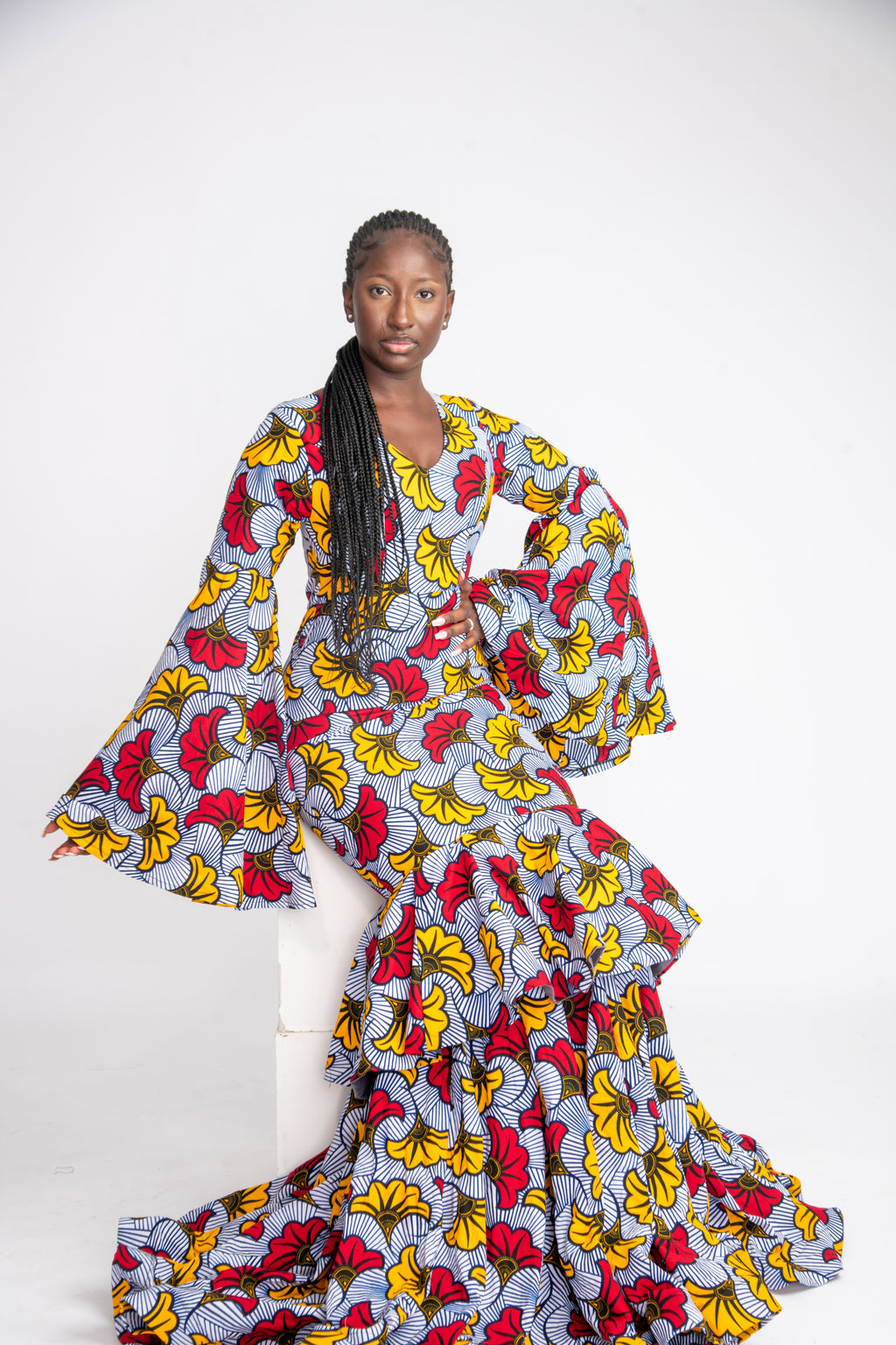 Arike African Print Mermaid Dress