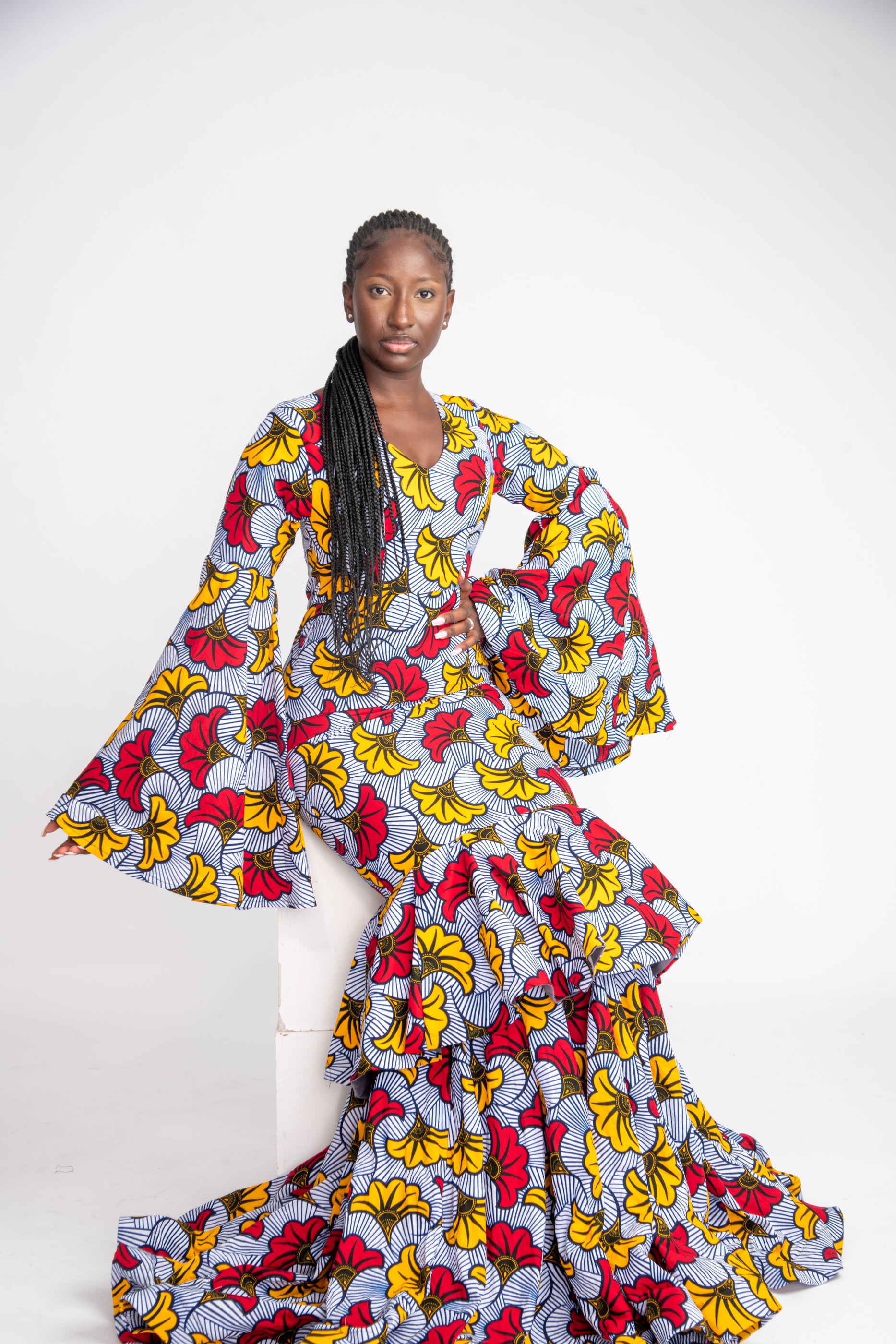 Arike African Print Mermaid Dress