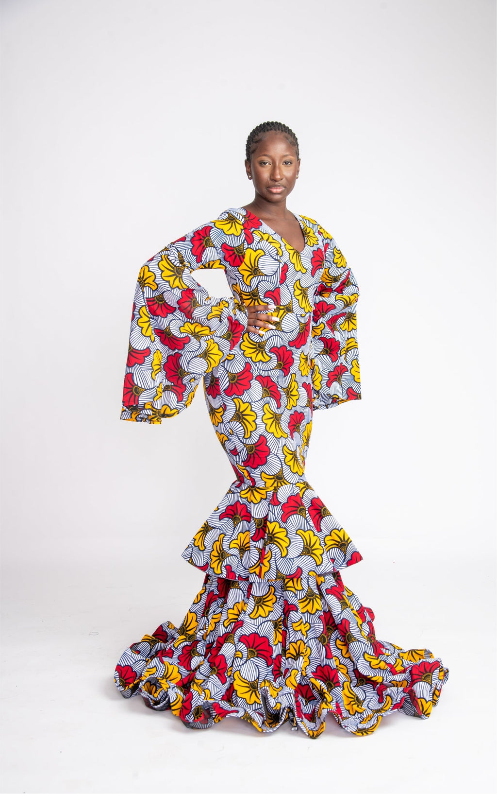 Arike African Print Mermaid Dress