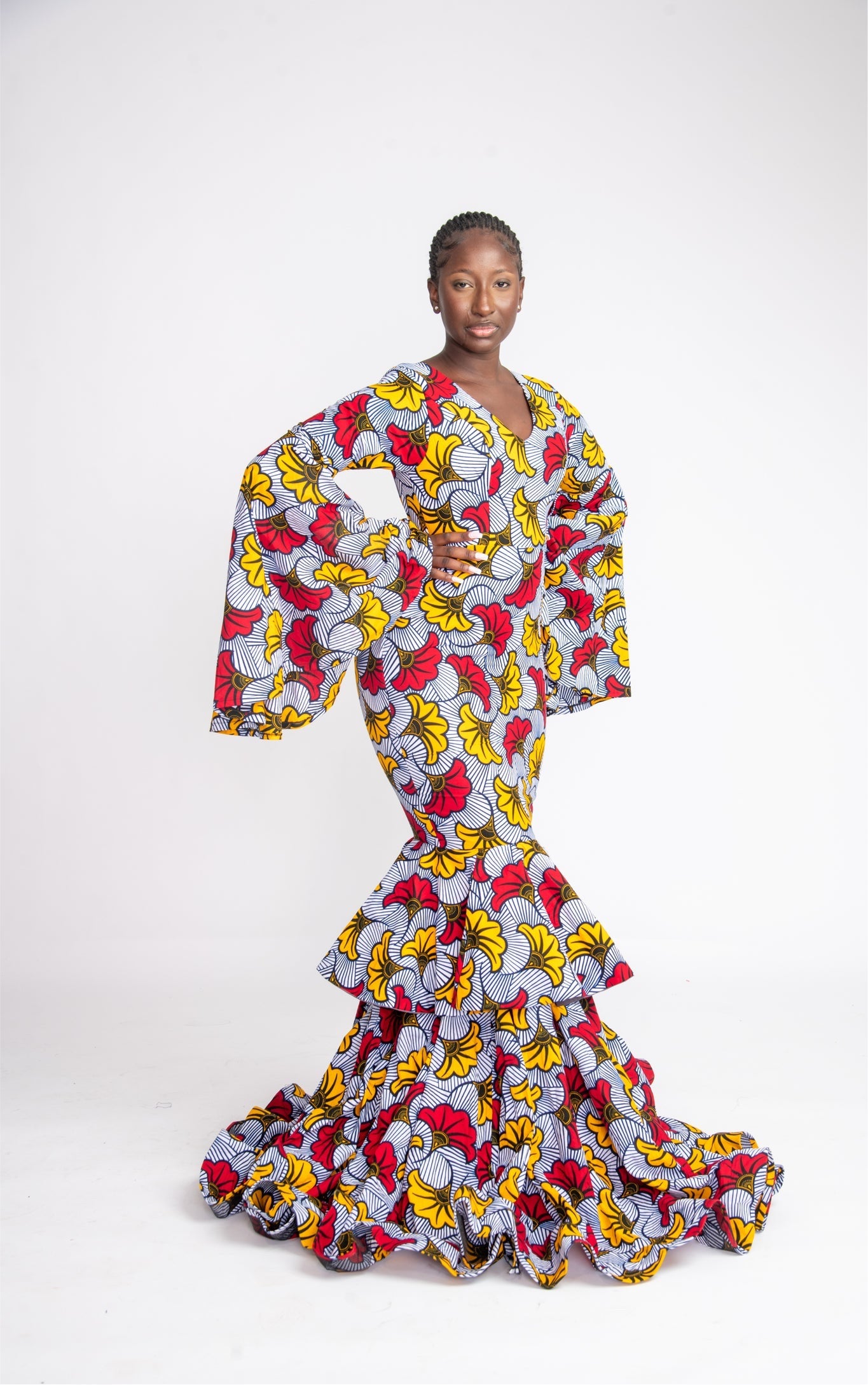 Arike African Print Mermaid Dress
