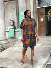 Load image into Gallery viewer, Mawusi African print kente tunic dress - Afrothrone