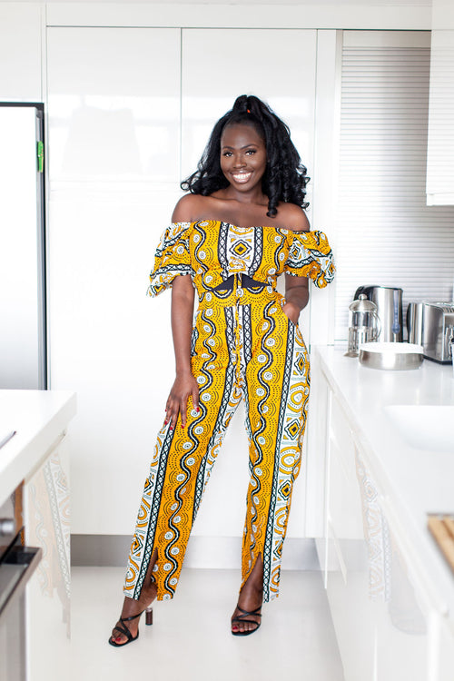 African print Gemiah drawstring top