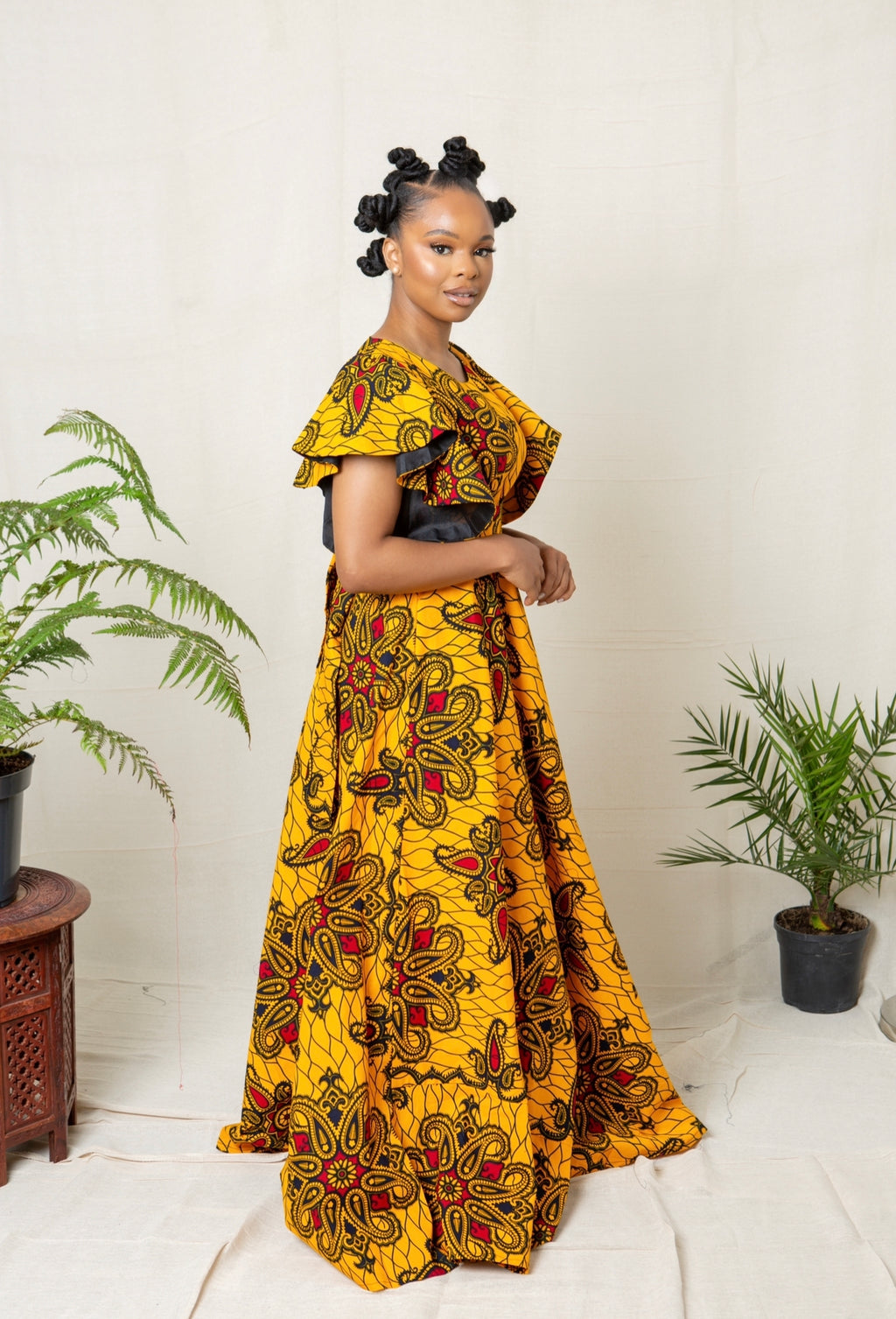 SUSU African Print Maxi Dress