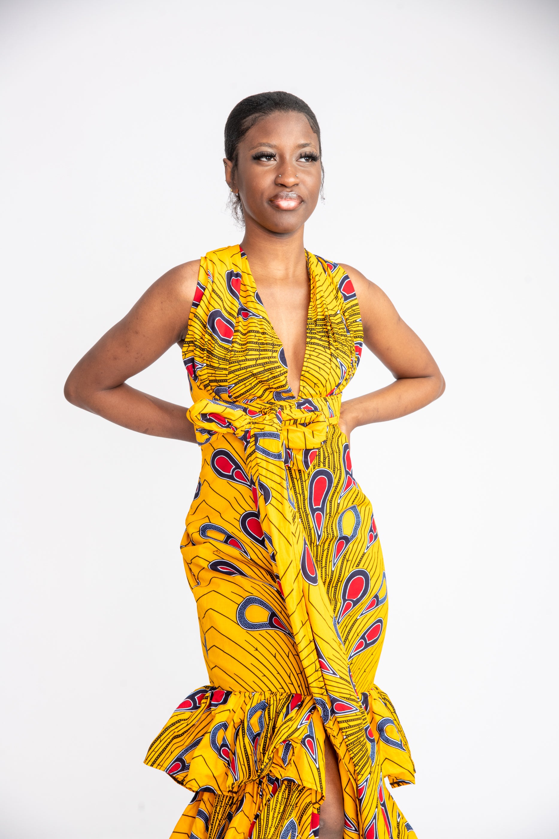 Sinachi African Print Infinity Dress