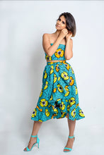 Load image into Gallery viewer, Kimber African Print Ankara Wrap skirt with frills - Afrothrone