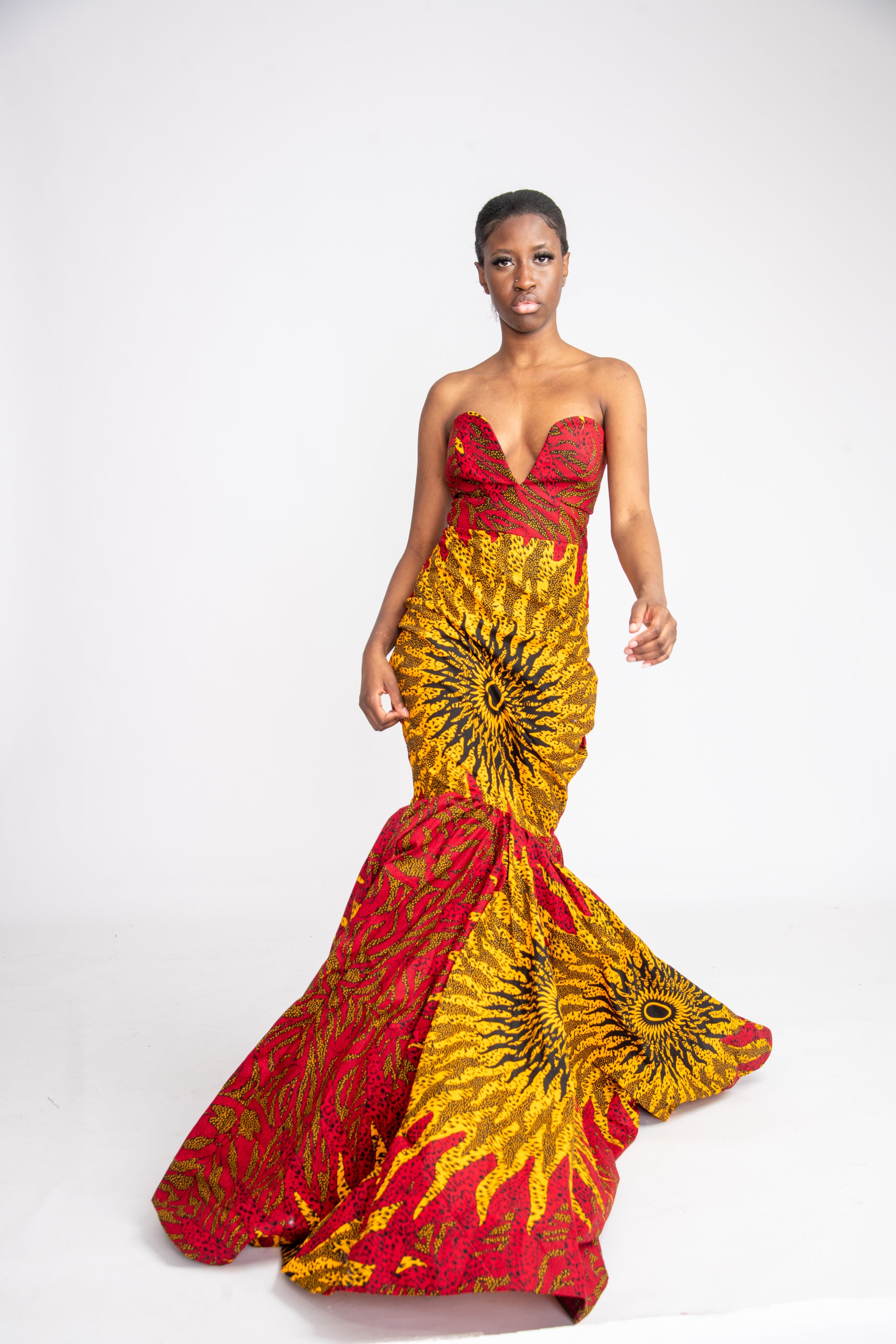 Ngulu African Print mermaid Dress