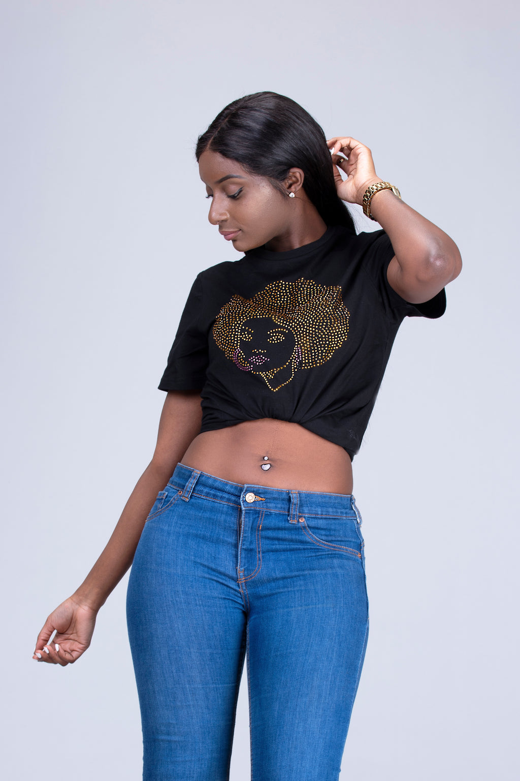 Afro girl African T-shirt - Afrothrone