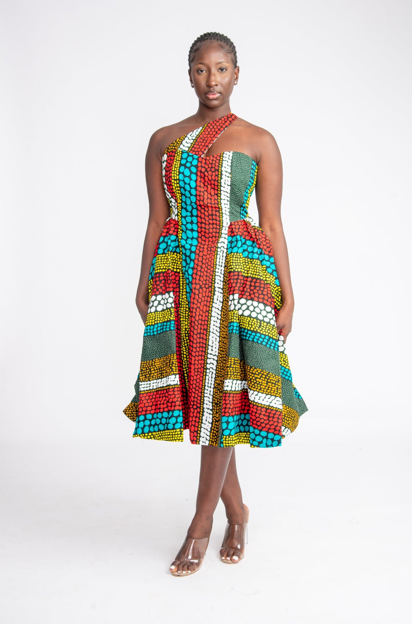 Ada Midi African Print Dress