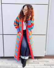 Load image into Gallery viewer, Dhakirah African print duster coat - Afrothrone