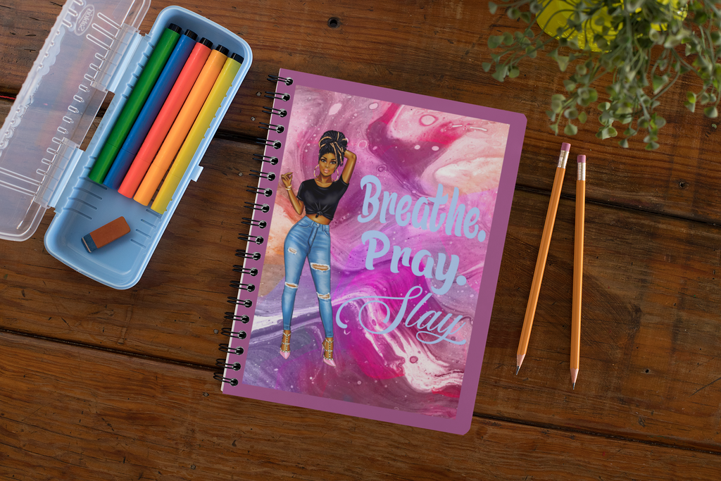 Breathe Pray Slay Motivational Notebook / Journal